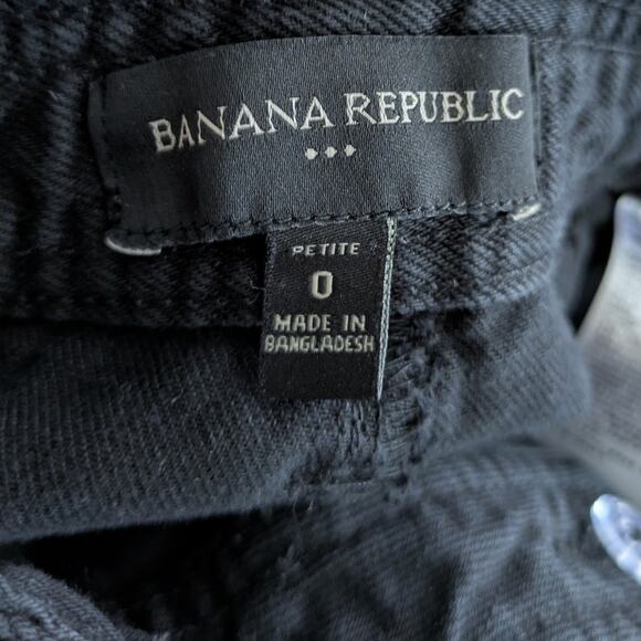 Banana Republic Cargo Ankle Pants Womens 0 Black Ankle Jogger Loose Waist 26 - Picture 5 of 8